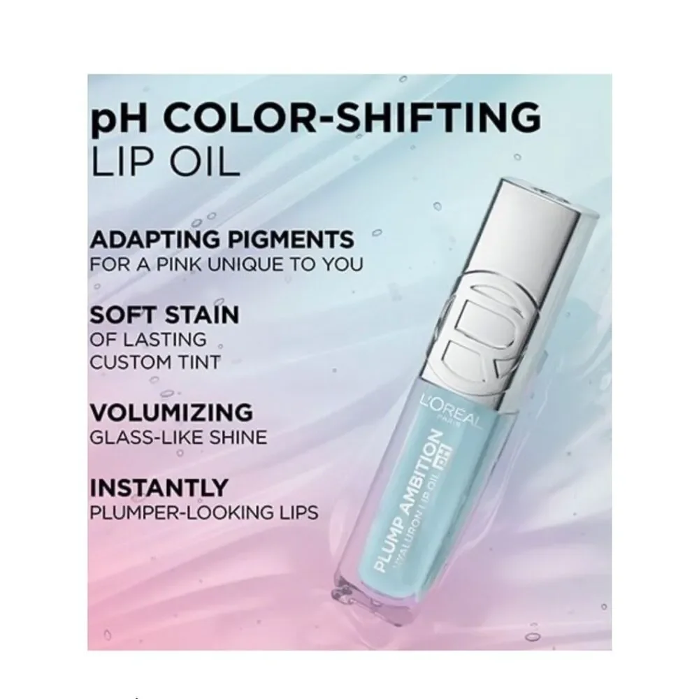 🦋L'Oréal 113 Cristal Ice Plump Ambition Hyaluron Lip Oil New Full Size